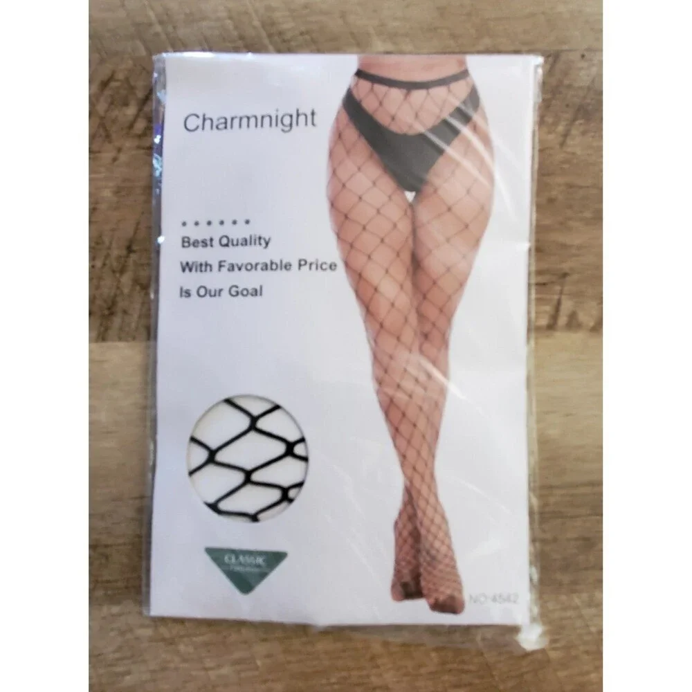 3 Pairs High Waist Tights Fishnet Stockings Thigh High Pantyhose Size 4-12